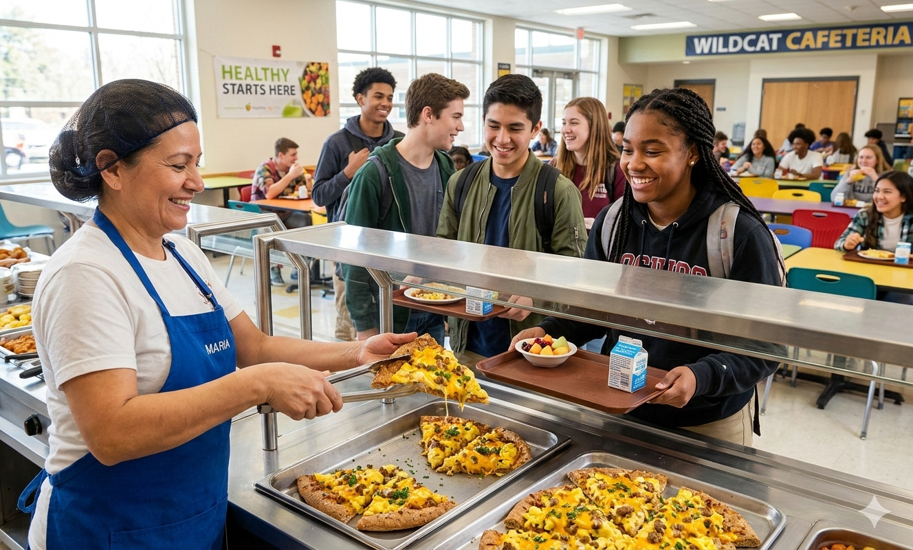 Breakfast Pizza for Schools